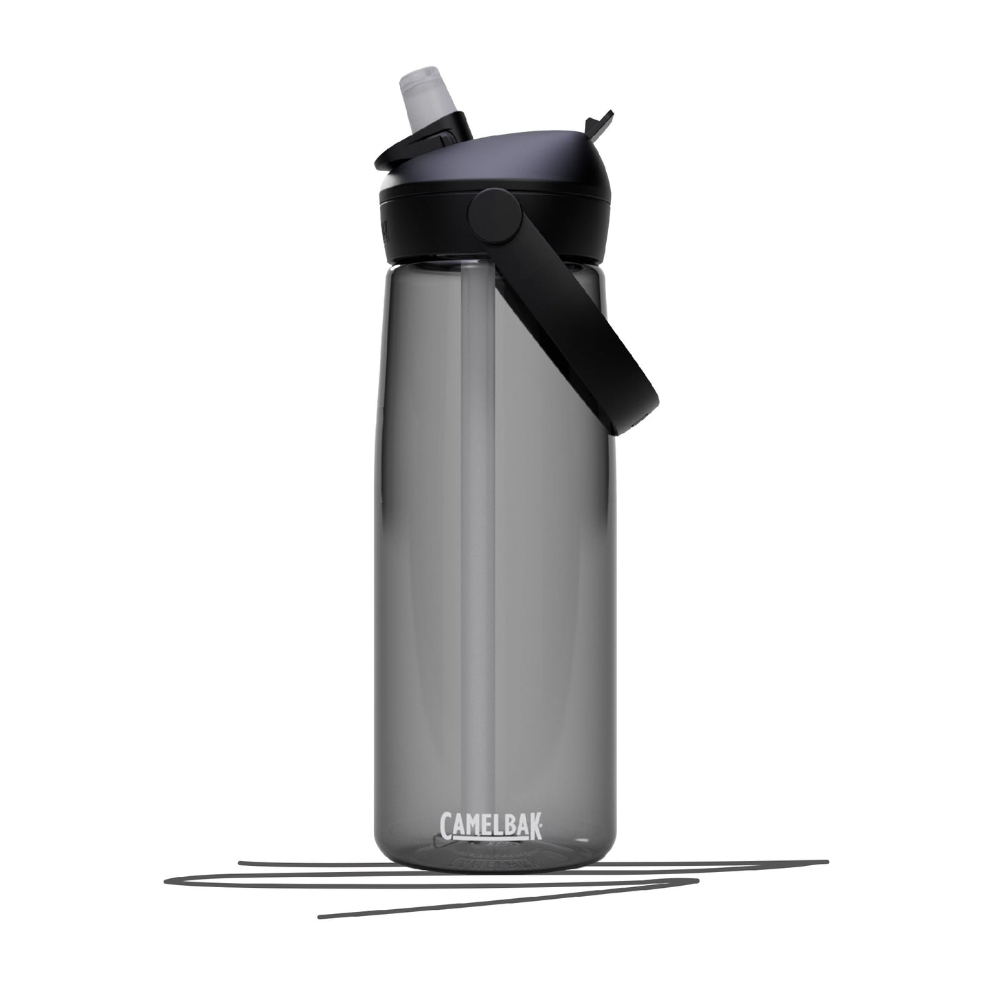 Personalisierte Thrive Flip Straw Trinkflasche 0,75L aus Tritan™ Renew, auslaufsicher mit Trinkhalm-Ventil, BPA-frei, transparent mit Tragegriff. Selber gestalten - Trinkflasche gestalten - CamelBak Trinkflasche gestalten