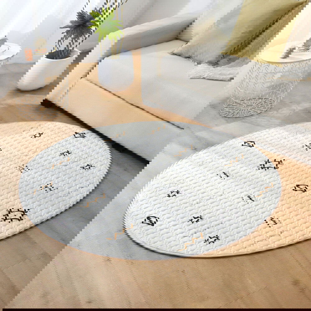 Hakuna Matte Gesteppte Krabbeldecke | Acapulco Beach Design | 1,5 m Durchmesser - heartbeat - Spielmatten