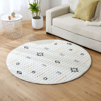 Hakuna Matte Gesteppte Krabbeldecke | Acapulco Beach Design | 1,5 m Durchmesser - heartbeat - Spielmatten