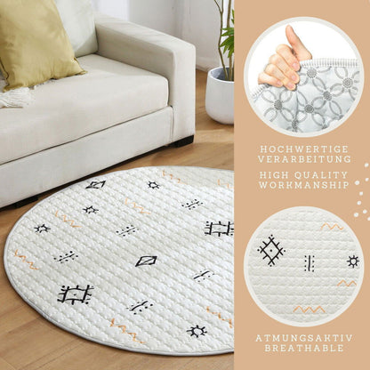 Hakuna Matte Gesteppte Krabbeldecke | Acapulco Beach Design | 1,5 m Durchmesser - heartbeat - 