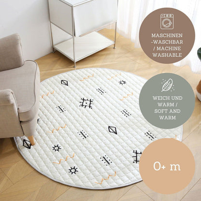 Hakuna Matte Gesteppte Krabbeldecke | Acapulco Beach Design | 1,5 m Durchmesser - heartbeat - 