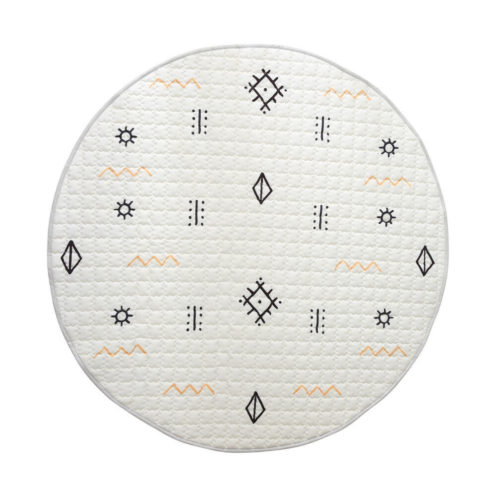 Hakuna Matte Gesteppte Krabbeldecke | Acapulco Beach Design | 1,5 m Durchmesser - heartbeat - 