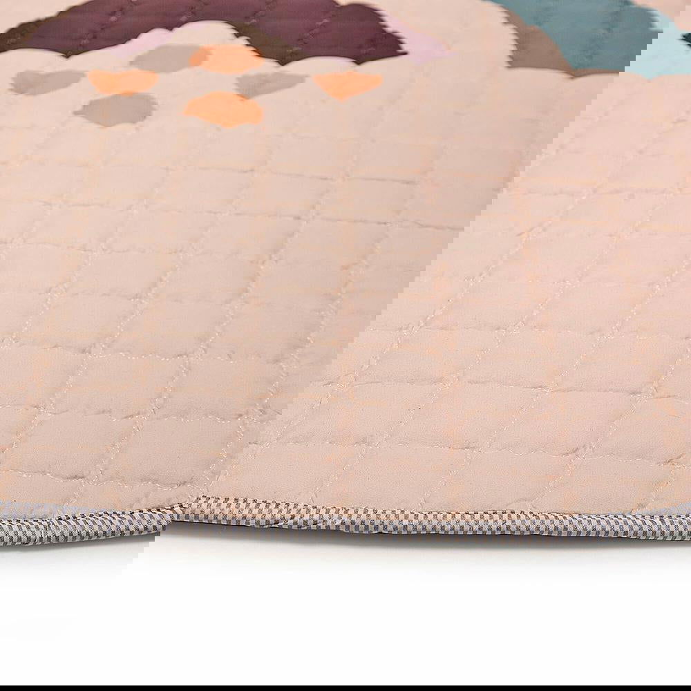 Hakuna Matte Gesteppte Krabbeldecke | Boho Rainbow | 1,5 m Durchmesser - heartbeat - 