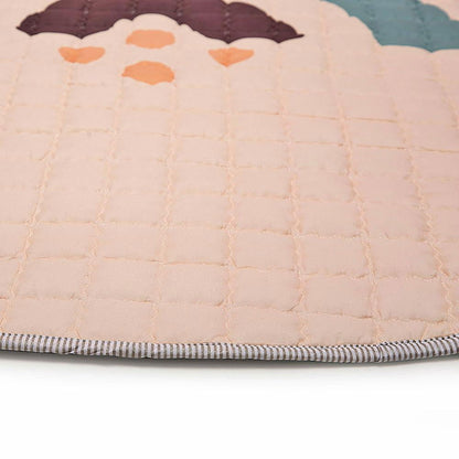 Hakuna Matte Gesteppte Krabbeldecke | Boho Rainbow | 1,5 m Durchmesser - heartbeat - 