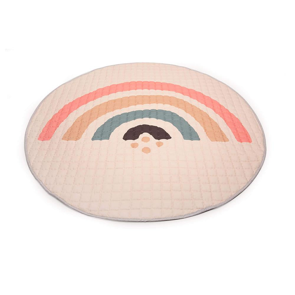Hakuna Matte Gesteppte Krabbeldecke | Boho Rainbow | 1,5 m Durchmesser - heartbeat - 