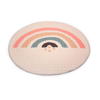 Hakuna Matte Gesteppte Krabbeldecke | Boho Rainbow | 1,5 m Durchmesser - heartbeat - 