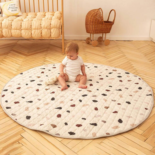 Hakuna Matte Gesteppte Krabbeldecke | Confetti-Design | 1,5 m Durchmesser - heartbeat - Spielmatten