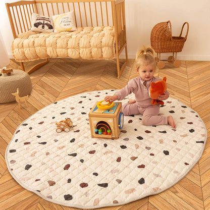 Hakuna Matte Gesteppte Krabbeldecke | Confetti-Design | 1,5 m Durchmesser - heartbeat - 