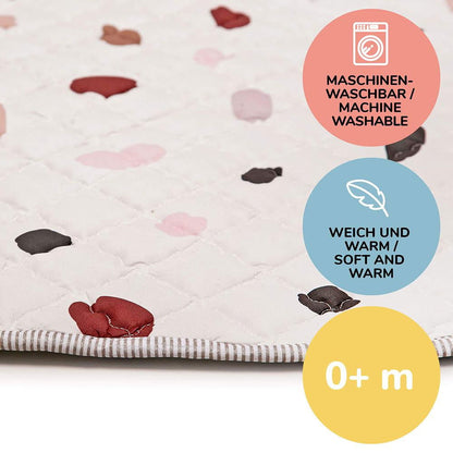 Hakuna Matte Gesteppte Krabbeldecke | Confetti-Design | 1,5 m Durchmesser - heartbeat - 