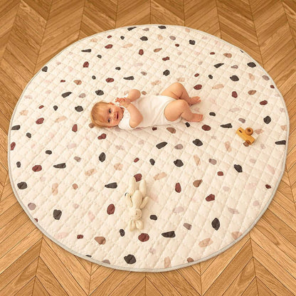 Hakuna Matte Gesteppte Krabbeldecke | Confetti-Design | 1,5 m Durchmesser - heartbeat - 