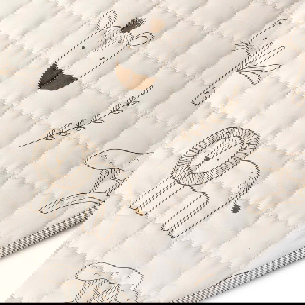 Hakuna Matte Gesteppte Krabbeldecke | Safari Animals | 1,5 m Durchmesser - heartbeat - 