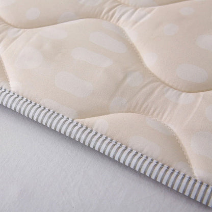 Hakuna Matte Gesteppte Krabbeldecke | Unisex-Hygge-Design | Beige | 127 x 127 cm - heartbeat - 
