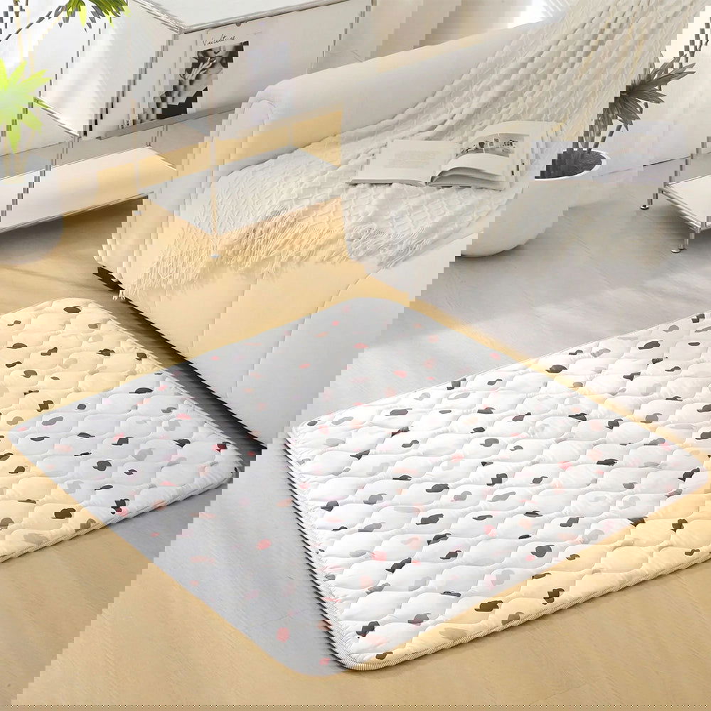 Hakuna Matte Gesteppte Krabbeldecke | Unisex-Hygge-Design | Confetti | 127 x 127 cm - heartbeat - 