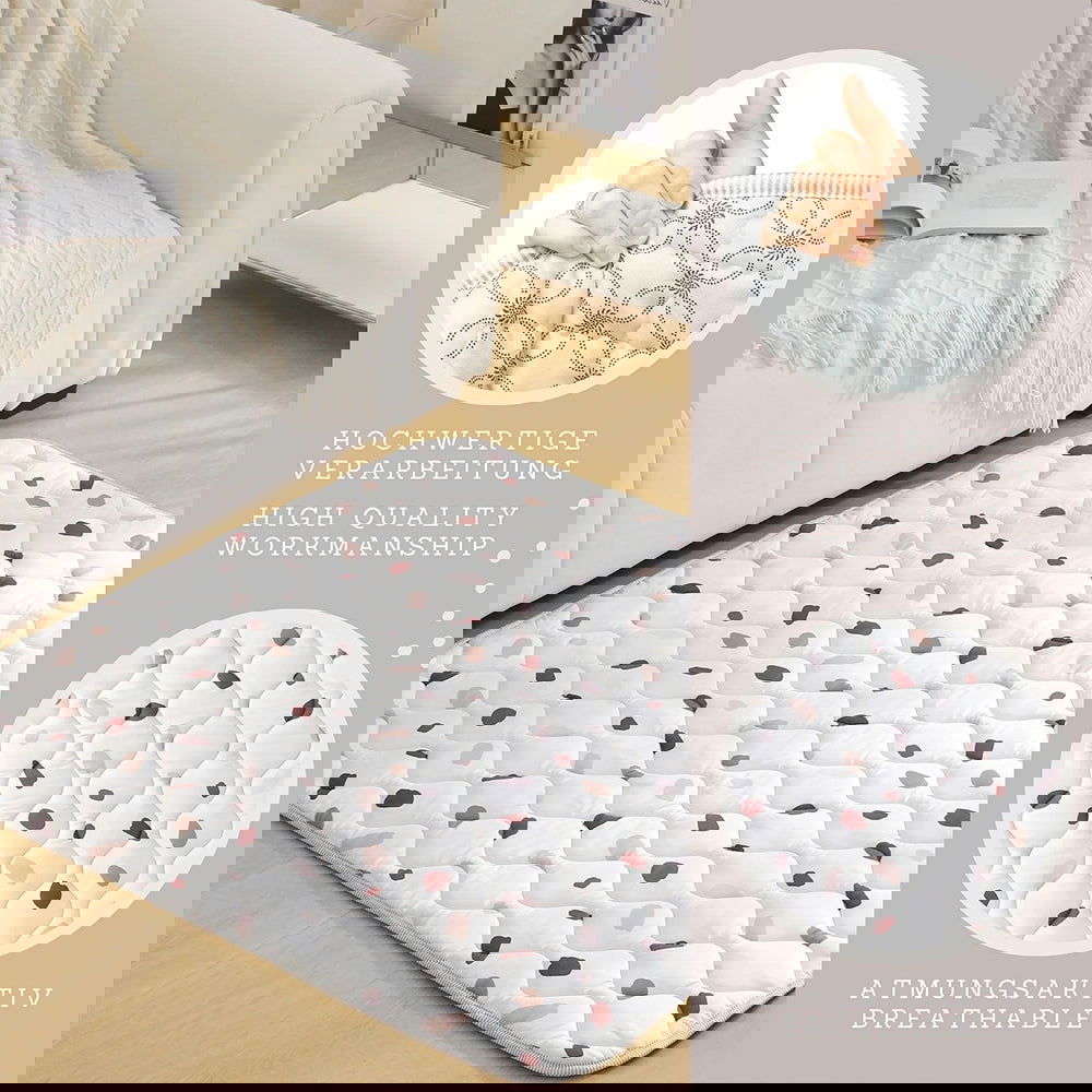 Hakuna Matte Gesteppte Krabbeldecke | Unisex-Hygge-Design | Confetti | 127 x 127 cm - heartbeat - 
