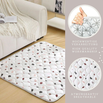 Hakuna Matte Gesteppte Krabbeldecke | Unisex-Hygge-Design | Confetti | 127 x 127 cm - heartbeat - 