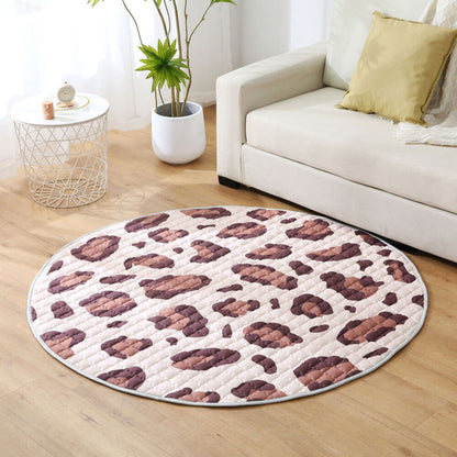 Hakuna Matte Gesteppte Krabbeldecke | Wild Cat Natural Design | 1,5 m Durchmesser - heartbeat - Spielmatten