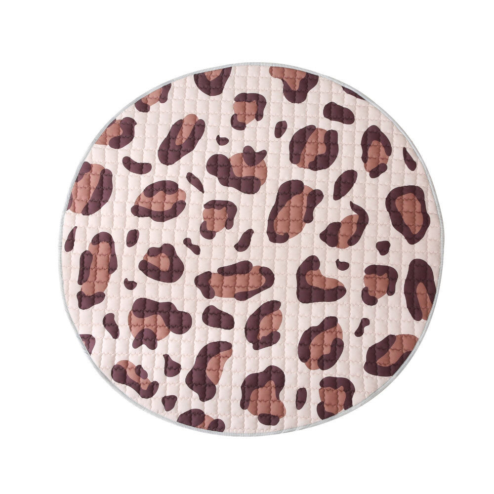 Hakuna Matte Gesteppte Krabbeldecke | Wild Cat Natural Design | 1,5 m Durchmesser - heartbeat - 