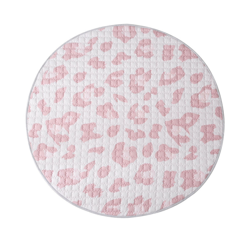 Hakuna Matte Gesteppte Krabbeldecke | Wild Cat Nude Design | 1,5 m Durchmesser - heartbeat - 