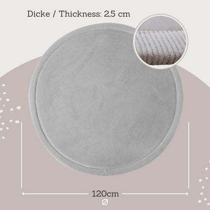 Hakuna Matte Gesteppter Kinderteppich | Wolkenweich mit Memory-Schaum | 120cm Durchmesser - heartbeat - 