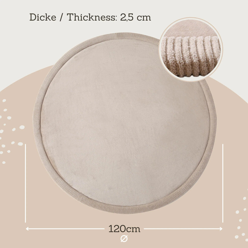 Hakuna Matte Samtmatte | Wolkenweich mit Memory-Schaum | 120cm Durchmesser - heartbeat - 