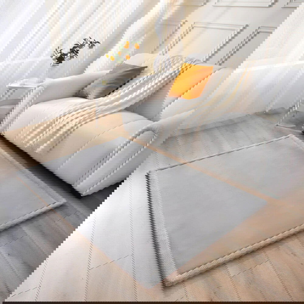 Hakuna Matte Samtmatte | Wolkenweich mit Memory-Schaum | 170 x 120 cm | Grau - heartbeat - Spielmatten
