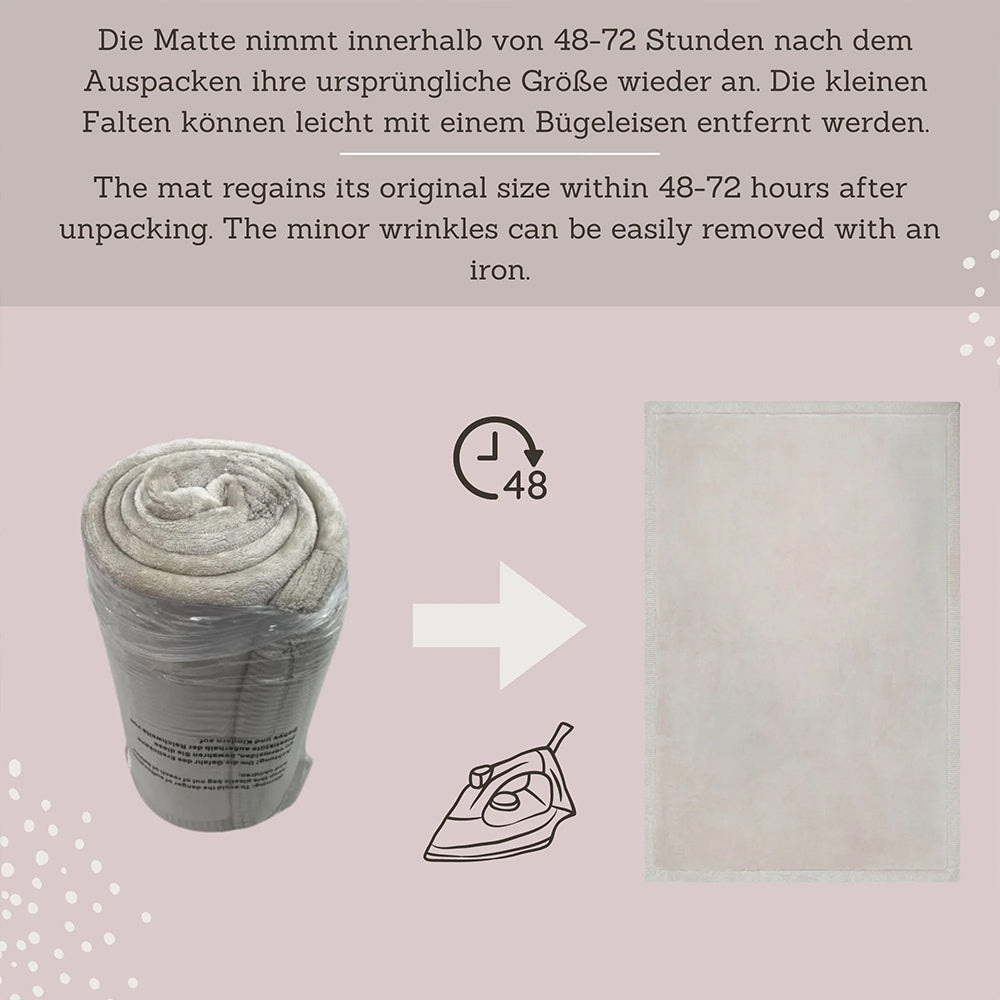 Hakuna Matte Samtmatte | Wolkenweich mit Memory-Schaum | 200 x 150 cm | Confetti Design - heartbeat - 