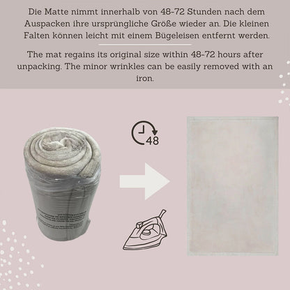 Hakuna Matte Samtmatte | Wolkenweich mit Memory-Schaum | 200 x 150 cm | Confetti Design - heartbeat - 