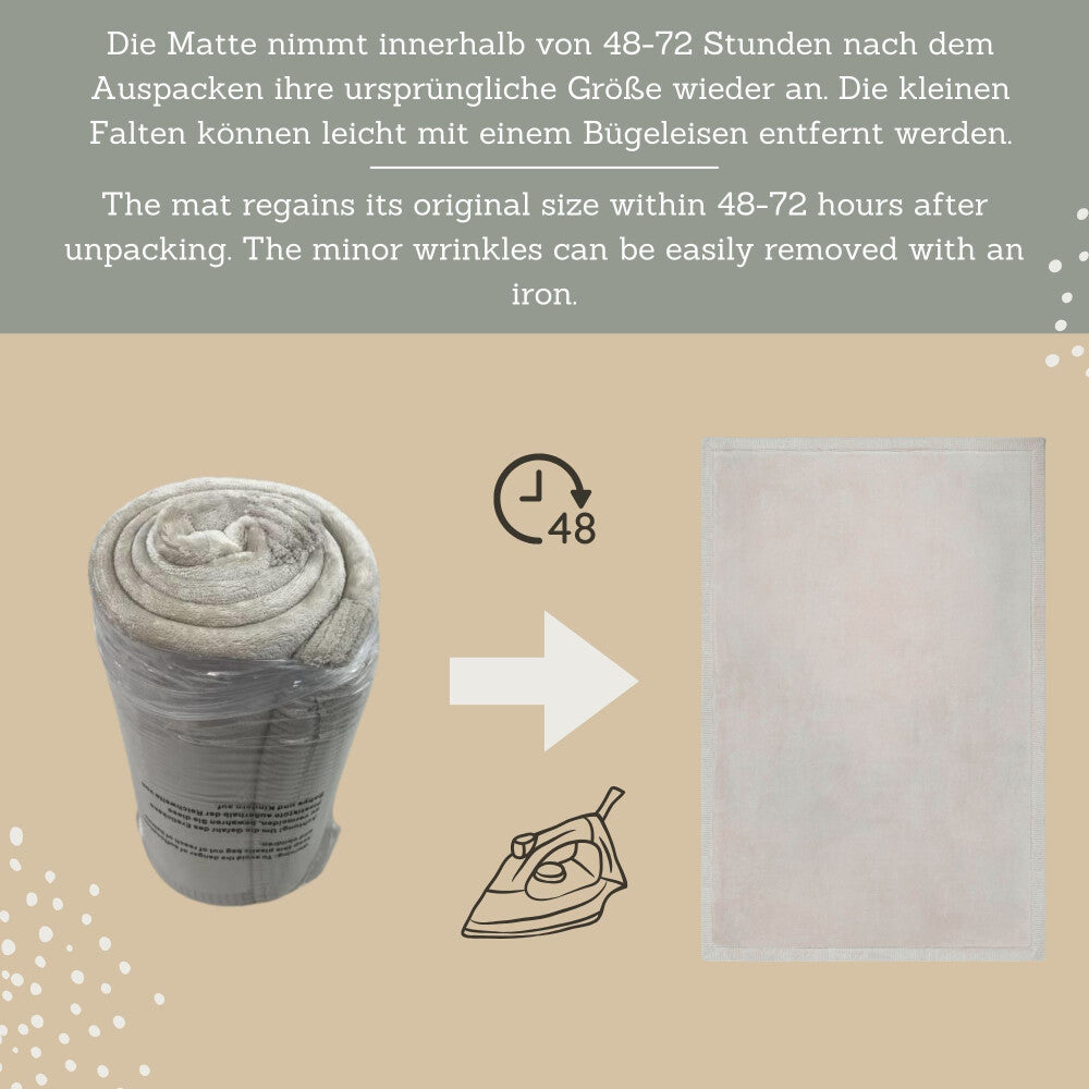 Hakuna Matte Samtmatte | Wolkenweich mit Memory-Schaum | 200 x 150 cm | Zen Garten - heartbeat - 