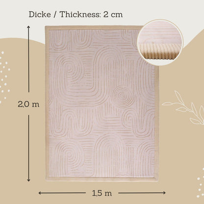 Hakuna Matte Samtmatte | Wolkenweich mit Memory-Schaum | 200 x 150 cm | Zen Garten - heartbeat - 